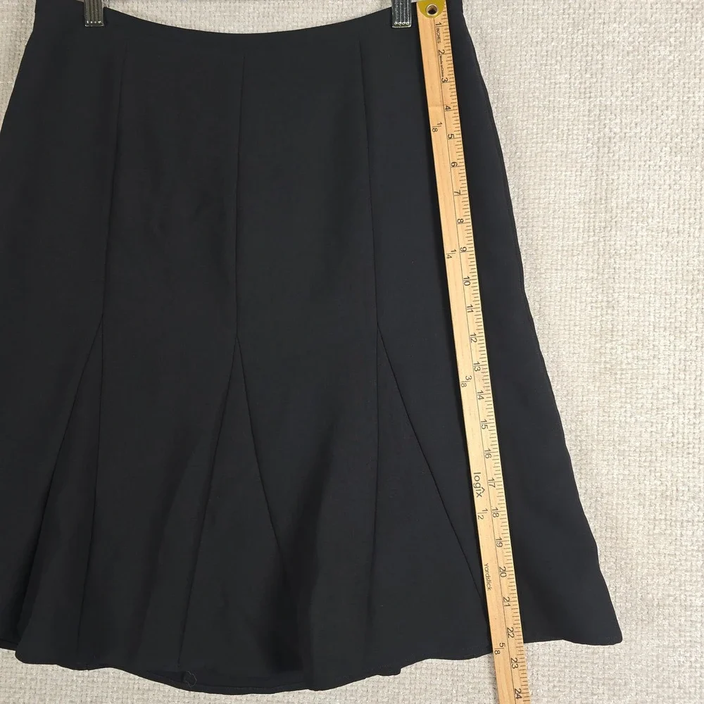 Talbots Petites Black Flared Godet‎ Skirt Size 10P Career Office Wear VN300